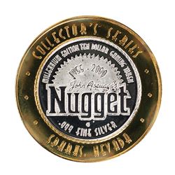 .999 Silver John Ascuagas Nugget Sparks, NV $10 Casino Gaming Token Limited Edition