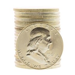 Roll of (20) Brilliant Uncirculated 1961-D Franklin Half Dollar Coins