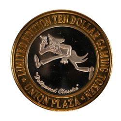 .999 Silver Plaza Hotel & Casino Nevada $10 Gaming Token Limited Edition