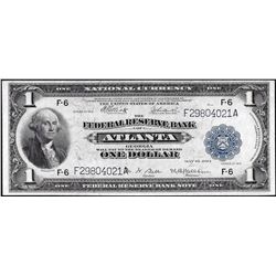 1918 $1 Federal Reserve Bank Note Atlanta