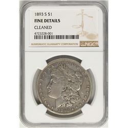 1893-S $1 Morgan Silver Dollar Coin NGC Fine Details