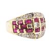 Image 1 : 14KT Yellow Gold 1.70 ctw Diamond and Ruby Ladies Ring