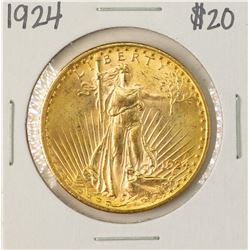 1924 $20 St. Gaudens Double Eagle Gold Coin