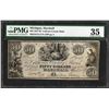 Image 1 : 1837-38 $50 Calhoun County Bank Marshall, MI Obsolete Note PMG Choice Very Fine 35