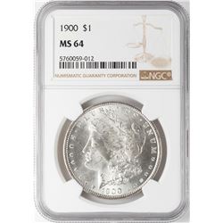 1900 $1 Morgan Silver Dollar Coin NGC MS64