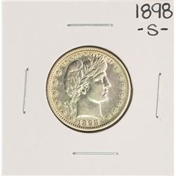 1898-S Barber Quarter Coin