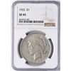 Image 1 : 1922 $1 Peace Silver Dollar Coin NGC XF45