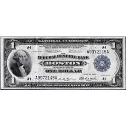 1918 $1 Federal Reserve Bank Note Boston