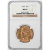 Image 1 : 1932 $10 Indian Head Eagle Gold Coin NGC MS63