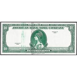 1929 Ten Unit American Bank Note Test Note As Made Ink Smear ERROR