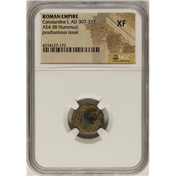 Constantine I, 307-337 AD Ancient Roman Empire Coin NGC XF