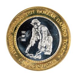 .999 Fine Silver Circus Circus Reno, Nevada $10 Limited Edition Gaming Token