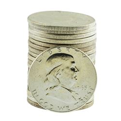 Roll of (20) Brilliant Uncirculated 1963 Franklin Half Dollar Coins