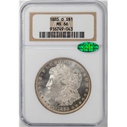 1885-O $1 Morgan Silver Dollar Coin NGC MS66 CAC