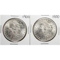 Lot of (2) 1900 $1 Morgan Silver Dollar Coins