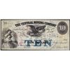 Image 1 : 1864 $10 Central Mining Company Eagle Harbor, Michigan Obsolete Note