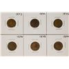 Image 1 : Set of 1873-1879 (No 1877) Indian Head Cent Coins