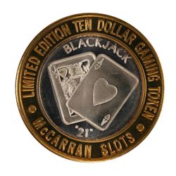 .999 Silver McCarran International Airport $10 Casino Limited Edition Gaming Token