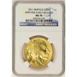 2011 $50 American Buffalo Gold Coin NGC MS70 Early Releases