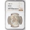 Image 1 : 1886 $1 Morgan Silver Dollar Coin NGC MS63