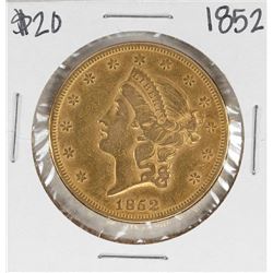 1852 $20 Liberty Head Double Eagle Gold Coin