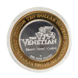 .999 Silver The Venetian Las Vegas, NV $10 Casino Limited Edition Gaming Token