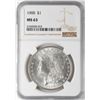 Image 1 : 1900 $1 Morgan Silver Dollar Coin NGC MS63