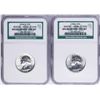 Image 1 : Lot of (2) 1964 & 1964-D Washnigton Quarter Coins NGC Uncirculated Binion Hoard