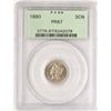 Image 1 : 1880 Proof Three Cent Nickel Coin PCGS PR67 Old Green Holder