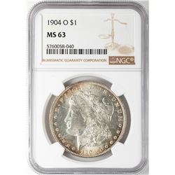 1904-O $1 Morgan Silver Dollar Coin NGC MS63