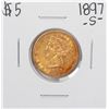 Image 1 : 1897-S $5 Liberty Head Half Eagle Gold Coin