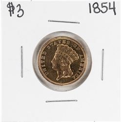1854 $3 Indian Princess Head Gold Coin
