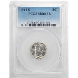 1944-S Mercury Dime Coin PCGS MS66FB