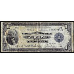1918 $1 Federal Reserve Bank Note San Francisco