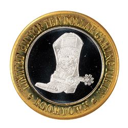 .999 Fine Silver Boomtown Reno, Nevada $10 Limited Edition Gaming Token