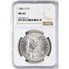 Image 1 : 1885-O $1 Morgan Silver Dollar Coin NGC MS63