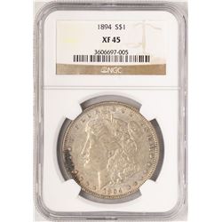 1894 $1 Morgan Silver Dollar Coin NGC XF45