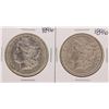 Image 1 : Lot of (2) 1896 $1 Morgan Silver Dollar Coins