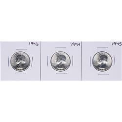 Lot of 1943-1945 Washington Quarter Coins