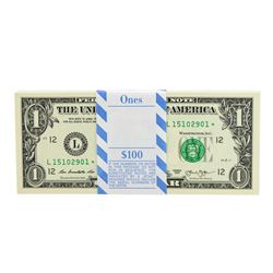 Pack of (100) Consecutive 2013 $1 Federal Reserve STAR Notes San Francisco