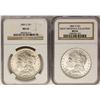 Image 1 : Lot of 1884-O & 1885-O $1 Morgan Silver Dollar Coins NGC MS63