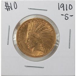 1910-S $10 Indian Head Eagle Gold Coin