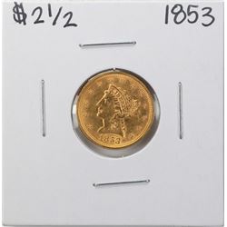 1853 $2 1/2 Liberty Head Quarter Eagle Gold Coin