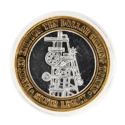 .999 Fine Silver Silver Legacy Reno, Nevada $10 Limited Edition Gaming Token