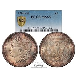 1890-S $1 Morgan Silver Dollar Coin PCGS MS65