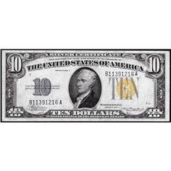 1934A $10 North Africa WWII Emergency Issue Silver Certificate Note