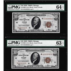 Consec. 1929 $10 Federal Reserve Bank Notes Chicago PMG Choice Uncirculated 63/64EPQ