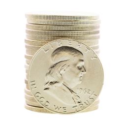 Roll of (20) Brilliant Uncirculated 1962-D Franklin Half Dollar Coins