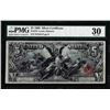 Image 1 : 1896 $5 Educational Silver Certificate Note Fr.270 PMG Very Fine 30