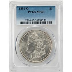 1892-O $1 Morgan Silver Dollar Coin PCGS MS63